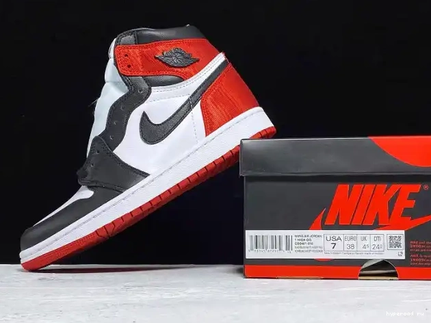 Black Retro CD0461-016 Satin Air High Jordan 1 Toe 0414